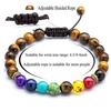 1 Pc Personalized Fashion Men's Non Fading Tiger Eye Woven Yoga Wheel Bead Bracelet Ornaments