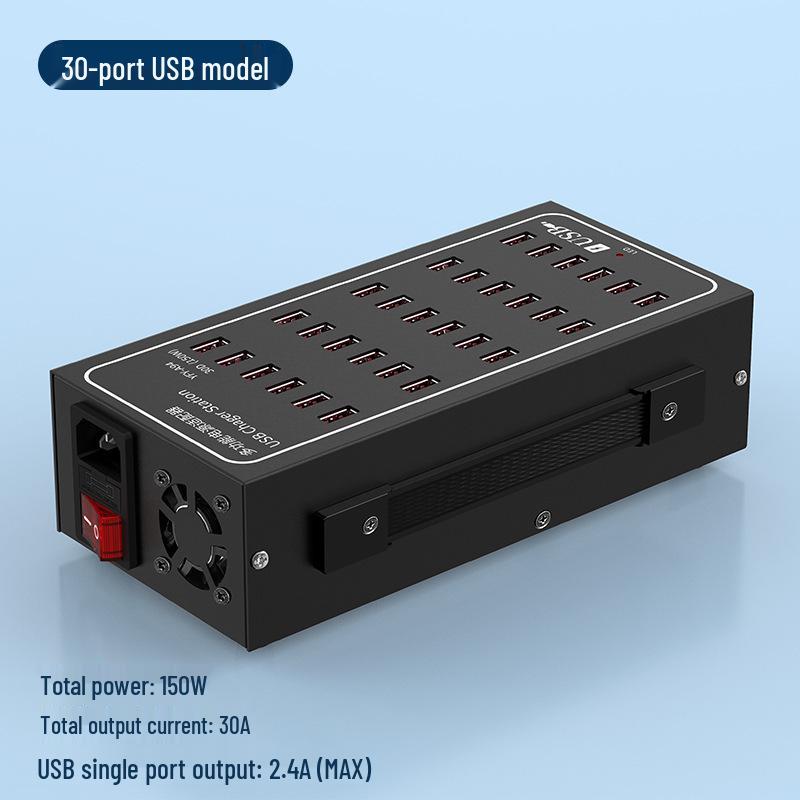 Многопортовое USB-быстрое зарядное устройство: Умная настольная зарядная станция для нескольких устройств