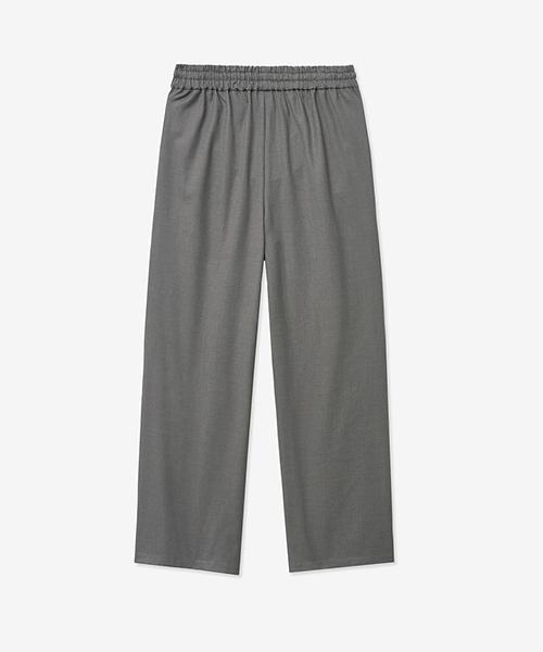 LADY VOLUME [All-Season] Banding Loose Wide Slacks_Light Gray