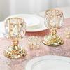 Faux Crystal Candle Holder European Style Candle Cup Shiny Tealight Holder Table Centerpiece for Home Wedding Party Decoration