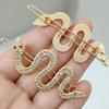Luxurious Rhinestone Snake Hair Clip For Women With Unique Designs Elegant Hair Styling Accessories Side Clip Hair Pin