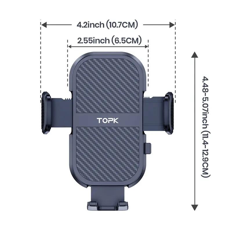 TOPK Super Stable Car Phone Holder, Magnetic Phone Holder Car Dashboard and Air Vent Mount, Compatible with All Smartphones