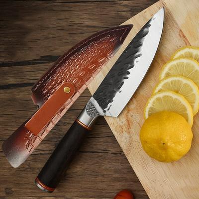 Одетый кованый стальной нож для нарезки фруктов, мясника, кухонные ножи, нож для мяса, нож для резки овощей
