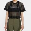 Jordan Укороченные топы женские черные с круглым вырезом умеренные CZ1892-010