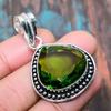 Charming Peridot Gemstone Handmade 925 Sterling Silver Jewelry Pendant