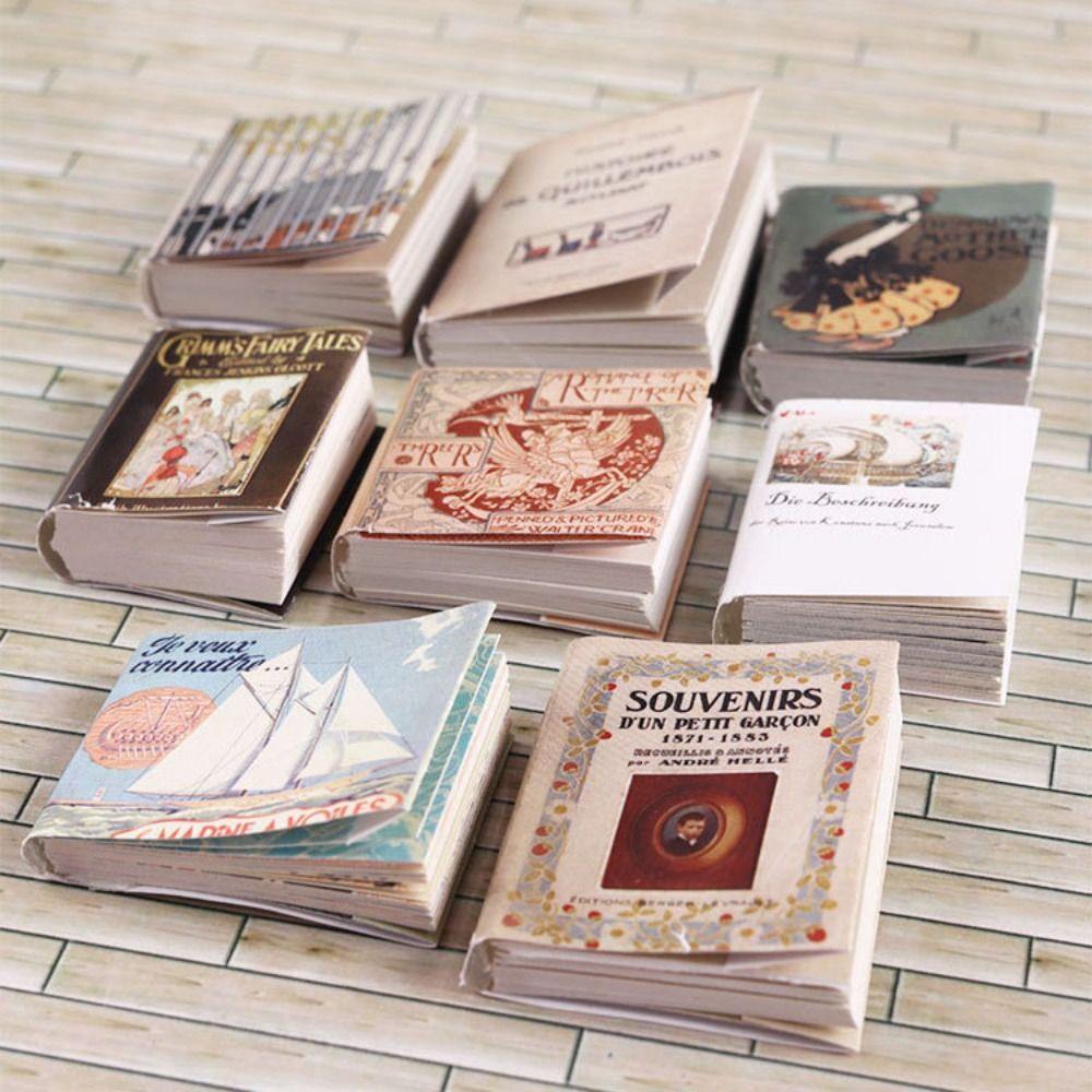 1/6 1/12 Dollhouse Book Can Be Opened Mini Books Gifts Miniature Book Model