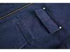 Мужская ретро-куртка Detroit Workwear синего цвета - Тяжелая весенне-осенняя с цветовыми блоками, с воротником, верхняя одежда