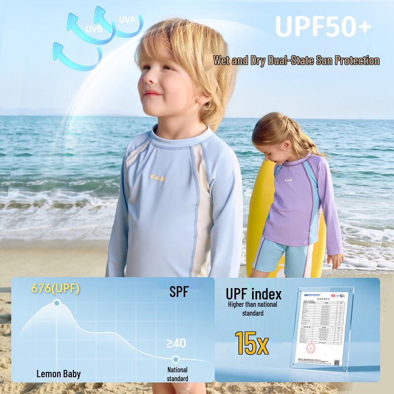 Lemonkid Kids Long Sleeve Rash Guard Swimsuit Set