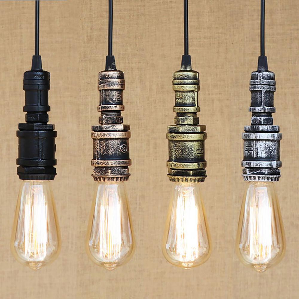 Лофт, промышленный железный водопровод, паровой панк, винтажный подвесной светильник, шнур E27, светодиодные подвесные светильники для спальни