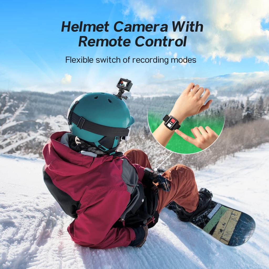 Экшн-камера Surfola SF230 4K EIS Image Dual Color Подводная с Fisheye Двухцветная и с Расширенным Набором Аксессуаров, 30 кадров/с, 20 МП, Стабилизация, Экран, Спорт,