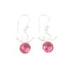 Pink Tourmaline Gemstone 925 Sterling Silver Jewelry Handcrafted Earrings 1.63" EE-152-5