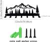 Mountain Shape Metal Wall Key Holder 7 Hooks Decorative Organizer for Entryway Hallway Kitchen Office Pattern 76