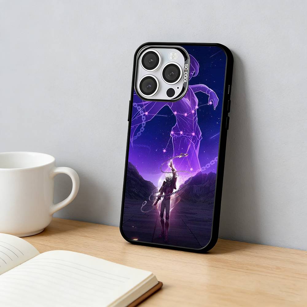 Чехол для телефона Saint Seiya для iPhone 17,16,15,14,13,12,11 Plus,Pro Max,XS,Цветной Посеребренный Внутренний Чехол