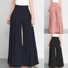 Spring Women's Solid Color High Waist Wide Leg Pants Thin Casual Pants