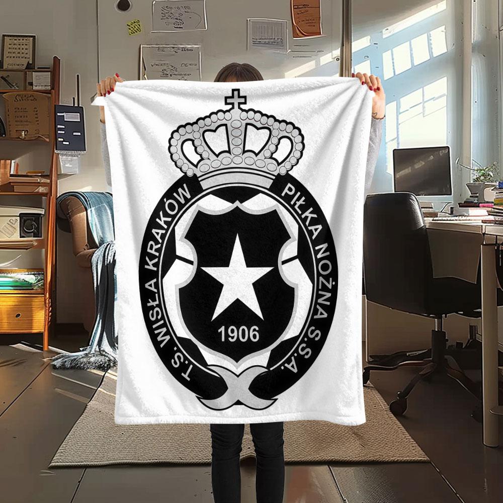 TS Wisła Kraków FlAannel Blanket, High quality Comfortable for All Seasons, Home Decor, Warmth and Comfort