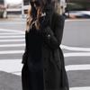 Женское шерстяное пальто Верхняя одежда Однотонный пояс Женская куртка