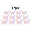 12 шт. Наклейка-бабочка 3D-эффект полые бабочки наклейка на стену красивая бабочка для детской комнаты наклейка на стену украшение для дома