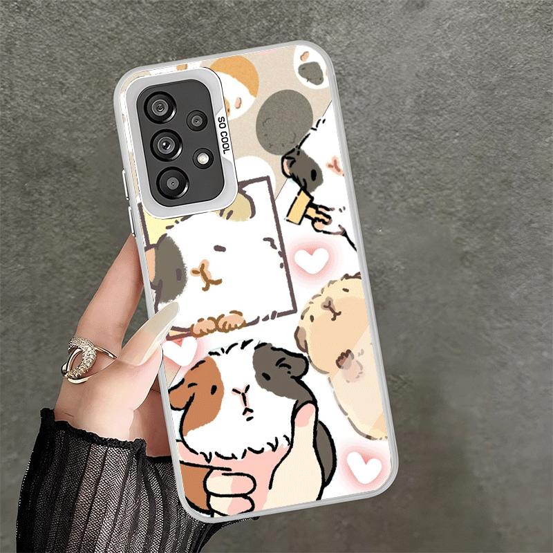 Cartoon Cute Hamster Soft Phone Case for Samsung A17 A16 A15 A14 A13 A57 A56 A55 A54 A53 A37 A36 A35 A34 A33 A26 A25 A24 A23 A52