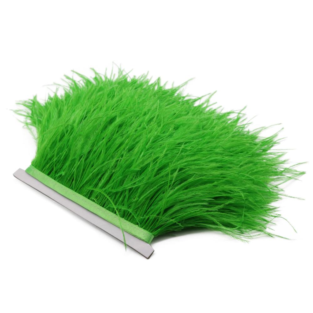 FeatherLight Blue Ostrich Feather Trim Ribbon Real Ostrich Feathers Fringe Trims for Party Clothing Sewing Decoration Plumes Diy Crafts