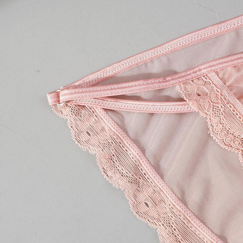 Sexy Lace Thong Panties Women Transparent Mesh Thin Strap Underwear Seamless T-back See Through Bikini Underpants