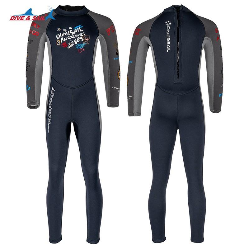Kids 2.5mm Neoprene Full Wetsuit Diving Snorkeling Surfing Winter Swimming Boys Thermal Protection Gear