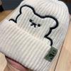 Kids Hats 2024 Boys Girls Hat Winter Baby Knitting Cute Bear Pattern Caps Fashion Keep Warm Beanie Cap Kid Accessories 0-6Years