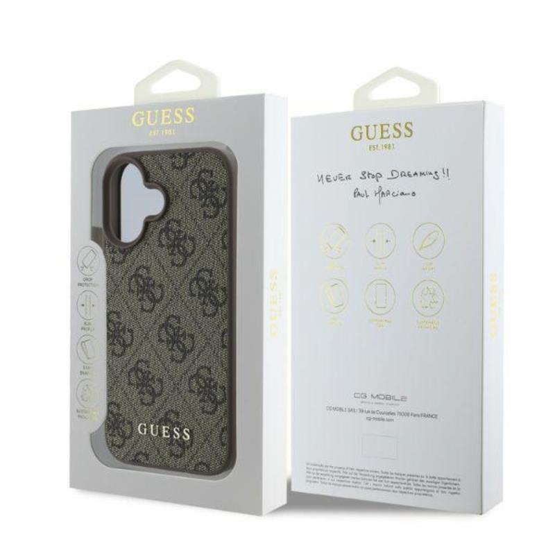 Guess 4G Classic - Etui Iphone 16 (Brązowy)