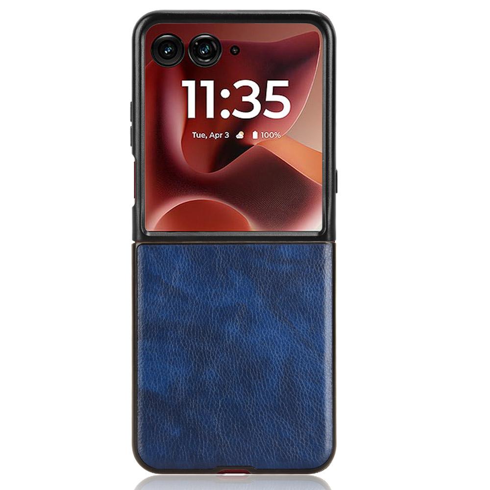 Чехол для Motorola Razr 60 Ultra 5G, текстура личи, ПУ-кожа + ПК, чехол для телефона
