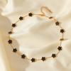 Stainless Steel Gold Color 5-Leaf Flower Necklace for Women Fashion New Party Gift Clover Neck Chain Jewelry Collar