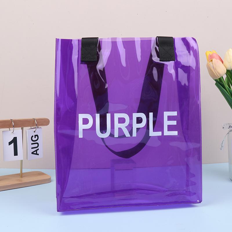 Прозрачная сумка-тоут Водонепроницаемая ПВХ сумка-желе через плечо Сумки для хранения большой вместимости Пляжная сумка для плавания