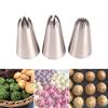 3Pcs Cream Cake Icing Piping Cupcake Nozzles Pastry Tips Fondant Cake Decor