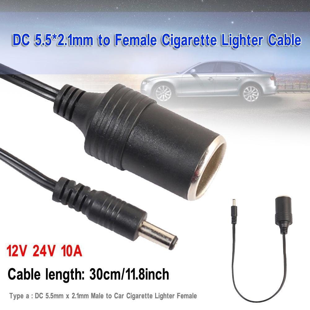DC 5.5x2.1mm к гнезду прикуривателя автомобиля 12V 24V DC 5.5x2.1mm к гнезду прикуривателя автомобиля Аксессуары для кабеля