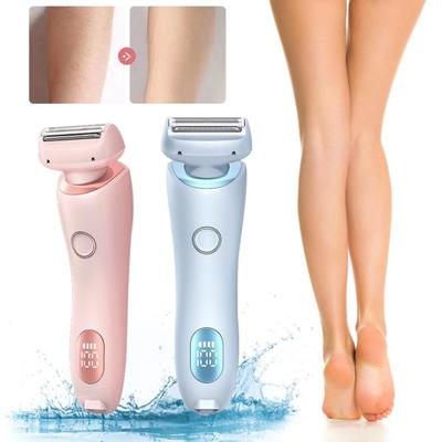 Женская электробритва со светодиодным дисплеем, USB-перезаряжаемая, водонепроницаемая, портативная, для лица, тела, зоны бикини, рук, ног, эпилятор, бритва, триммер