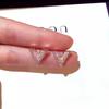 Серьги из серебра 925 пробы для женщин, новые, V-образной формы, с цирконами, простые, модные, женские украшения, корейские серьги, золотые, серебряные серьги