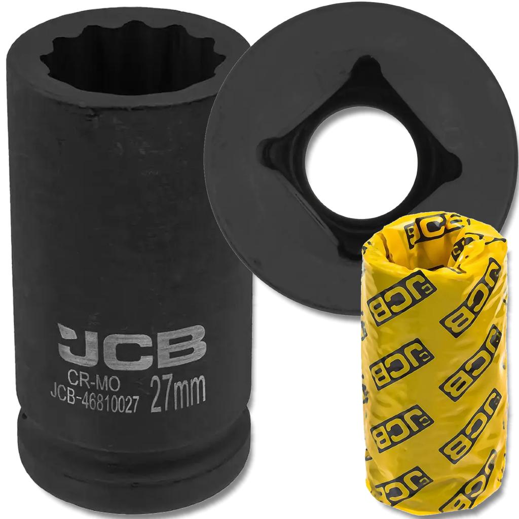 JCB 3/4" Cr-Mo Deep Impact Socket 12-Point 27mm Socket Wrench