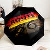 Route 66 Automatic Folding Umbrella - 8-Rib Travel Umbrella with Auto Portable Case, Ideal Gift for Birthdays