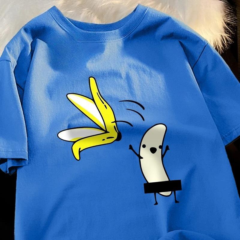 2026 New Summer Unisexs Tshirt 100 Cotton Instantprint Banana Pattern Loosefit Versatile Casual And Comfortable