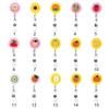 Practical Flower Fruit Doctor Nurse Clip Retractable Keychain ID Card Badge Holder Badge Reel Clip