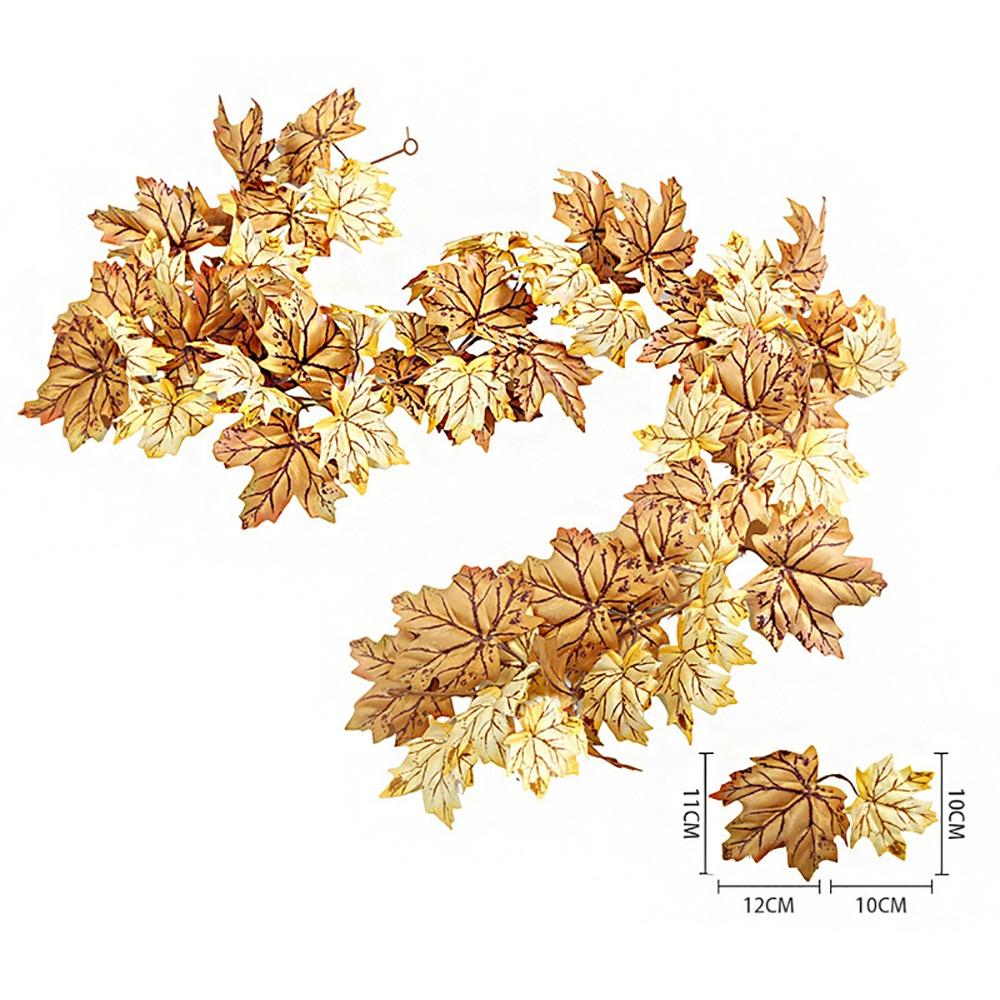 Big Size Leaves Artificial Mapple Leaves Garland Multicolor Fall Leaves Vine Festival Ornament