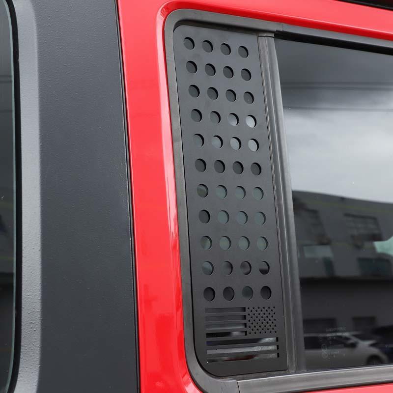 Накладка на заднее окно автомобиля, декоративная рамка для Jeep Wrangler JK 2007-2017, 4-дверная версия, металлические автомобильные аксессуары