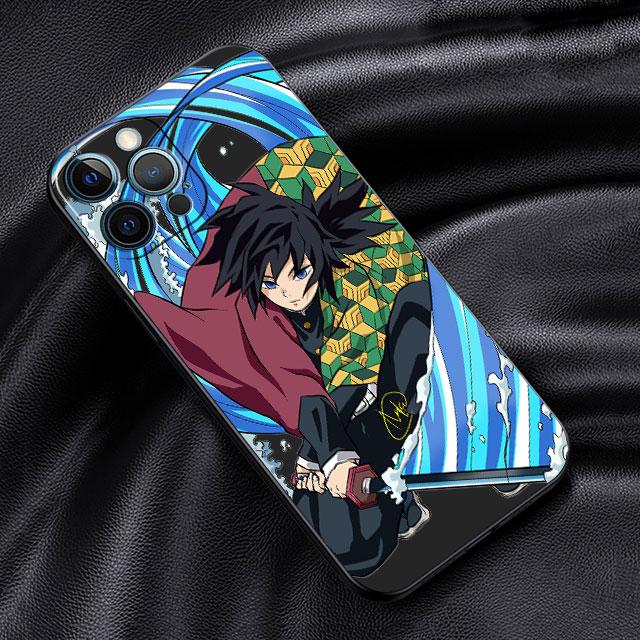 Чехол для Apple iPhone 14 13 11 12 Pro 7 XR X XS Max 8 Plus 6 6S SE 2022 13Pro черный мягкий телефон Funda аниме Demon Slayer