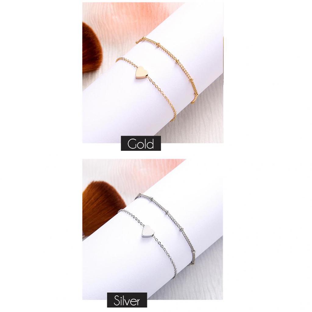 2 шт./компл. модные браслеты-цепочки в форме сердца из сплава для женщин, браслеты для вечеринок, ювелирные изделия, подарок