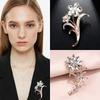 High -End Temperament Rhinestone Alloy Brooch Bridal Wedding Simple Flower Pin Collar Accessories