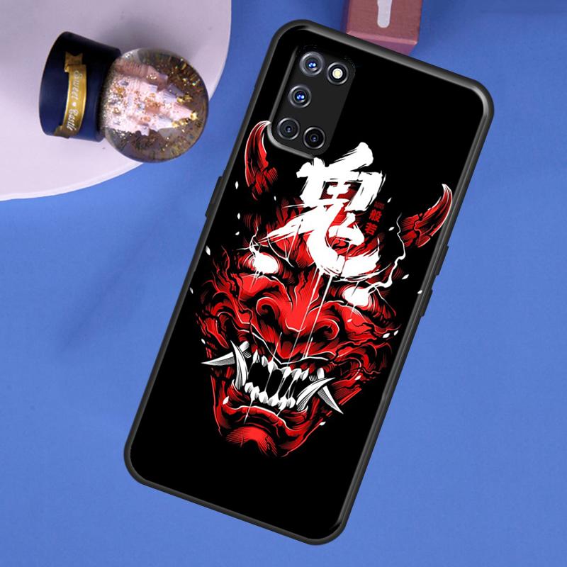 Чехол для телефона с демоном Ханья Они для Oppo A15 A17 A40 A60 A80 A91 A74 A94 A54 A57S A18 A38 A58 A78 A98 A16 A76 A96