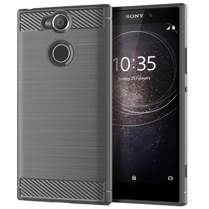 Ударопрочный чехол из углеродного волокна для SONY Xperia XA2 Ultra Матовый резиновый силиконовый чехол для Sony Xperia XA2ultra Чехол для телефона