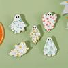 5pcs Set of Halloween Alloy Brooch Combination Series Cartoon Cute Little Ghost Shaped Badge Decorations