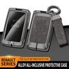 Metal Car Key Case Bag For Renault Koleos Captur Megane Clio Scenic Talisman Kangoo Laguna Twingo Arkana For Dacia Sandero Card