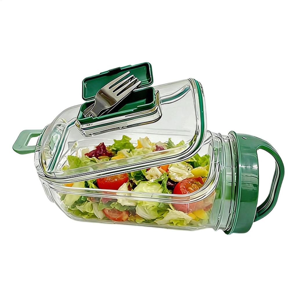 Герметичные банки для салата Po Salad Jars Контейнер для еды и фруктового салата с боковым люком, миска и стаканчик для заправки для кухни, пикника, обеда на природе