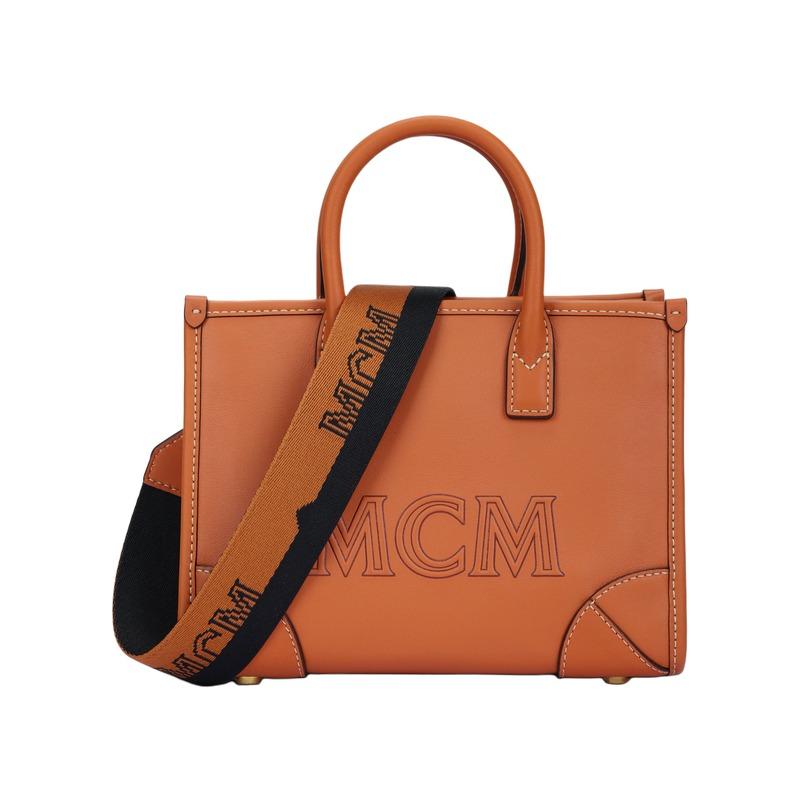MCM nchen Cowhide Tote Handbag Brown MWTCSSX02CO001