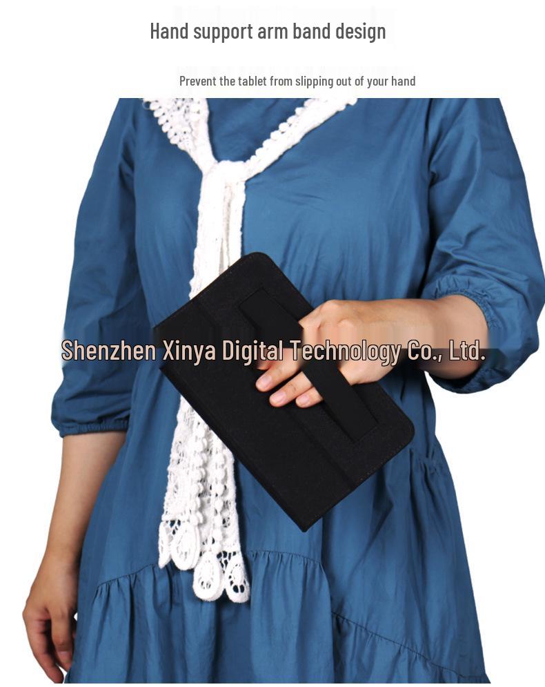 Защитный кожаный чехол для Blackview Tab6 8" с подставкой для руки и подставкой, узор "личи", складная конструкция для TAB5.